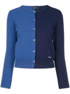 Loveless Two-tone Buttoned Cardigan - Blue