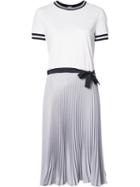 Red Valentino Pleated T-shirt Dress, Women's, Size: Medium, White, Cotton/silk