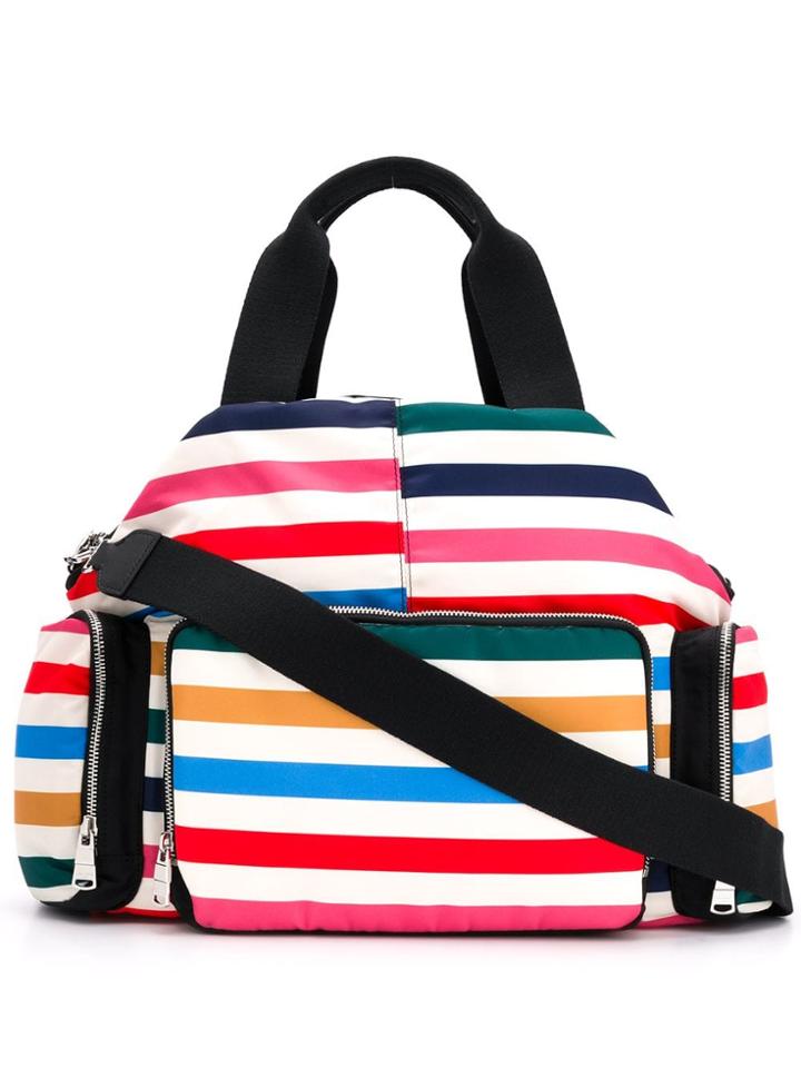 Sonia Rykiel Large Striped Tote Bag - Neutrals