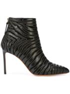 Francesco Russo Zebra Patterned Boots - Black