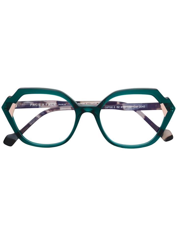 Face À Face Gipse2 Oversized Glasses - Green