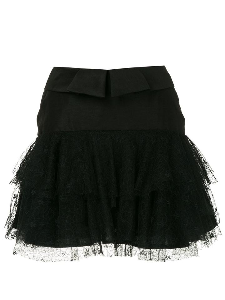 Aje Estrellas Ruffle Mini Skirt - Black