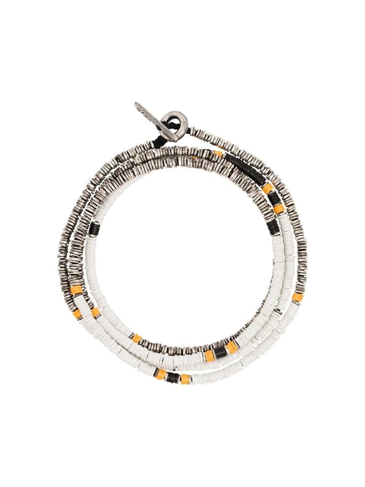 M. Cohen Multicoloured Disc Beaded Bracelet - Silver