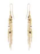 Natasha Collis Black Diamond Waterfall Earrings, Women's, Metallic