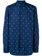 Neil Barrett Cross Print Shirt - Blue