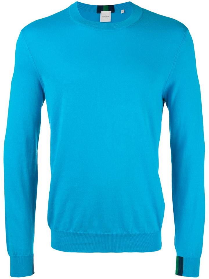 Paul Smith - Side Striped Knitted Top - Men - Cotton - Xl, Blue, Cotton