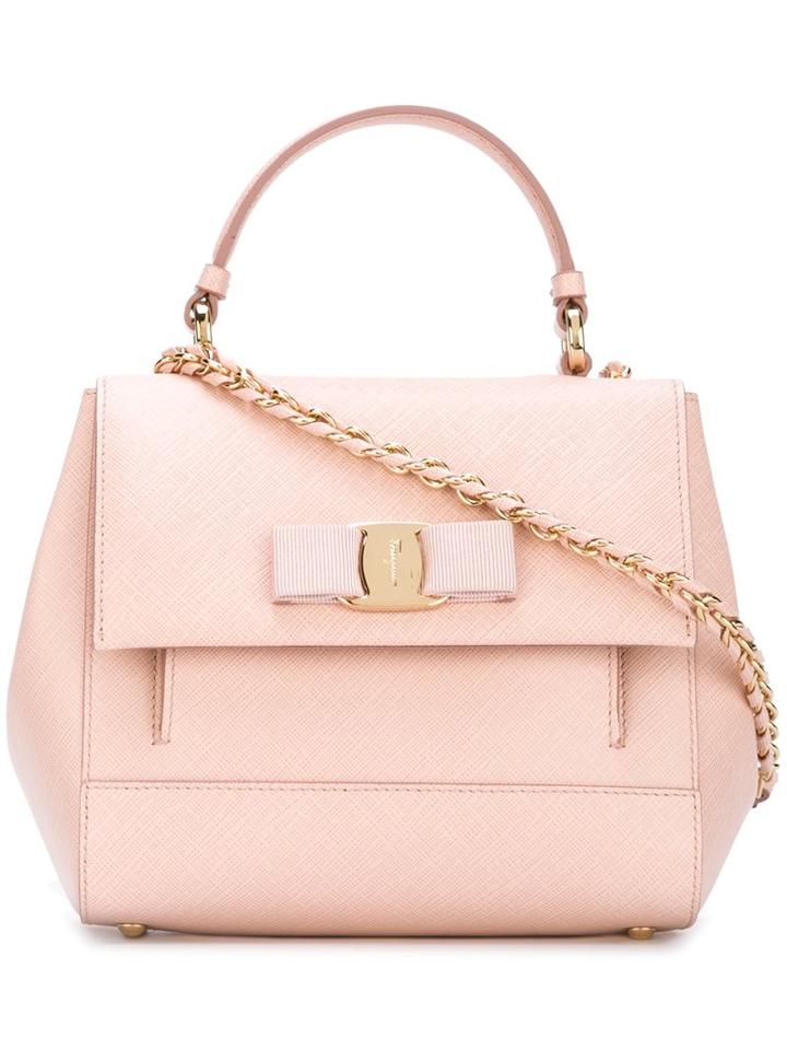 Salvatore Ferragamo Mini 'vara' Shoulder Bag, Women's, Pink/purple