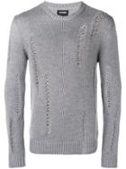 Les Hommes Distressed Sweater - Grey