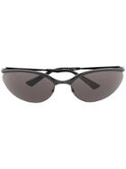 Balenciaga Eyewear Fire Oval Sunglasses - Black