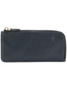 Il Bisonte Embossed Logo Card Holder - Blue