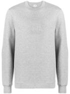 Cp Company Logo Embroidered Sweatshirt - Grey