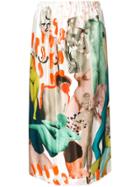 Marni Afrodite Print Tulip Skirt - White