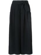 Tome - Cropped Palazzo Pants - Women - Acetate/viscose - S, Black, Acetate/viscose