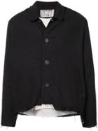 By Walid Raw Hem Shirt Jacket - Black