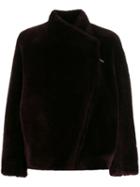 Maison Ullens Contrast Shearling Jacket - Red