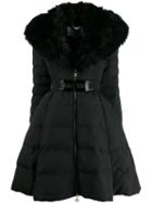 Elisabetta Franchi Belted Puffer Coat - Black
