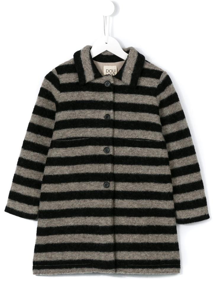 Douuod Kids Striped Coat, Toddler Girl's, Size: 2 Yrs, Blue