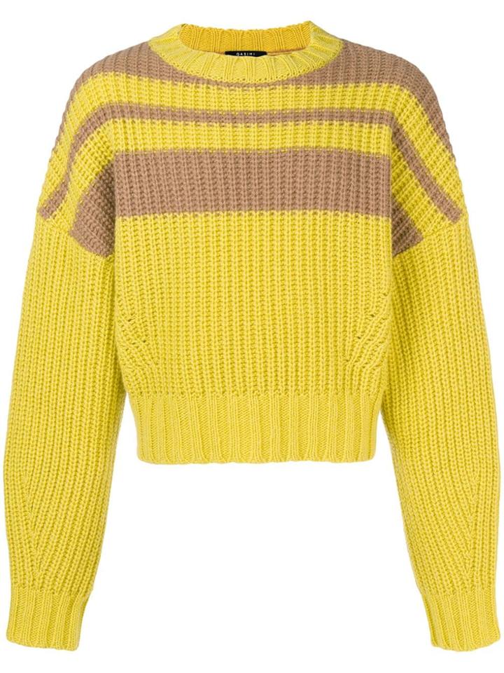 Qasimi Striped Sweater - Yellow & Orange