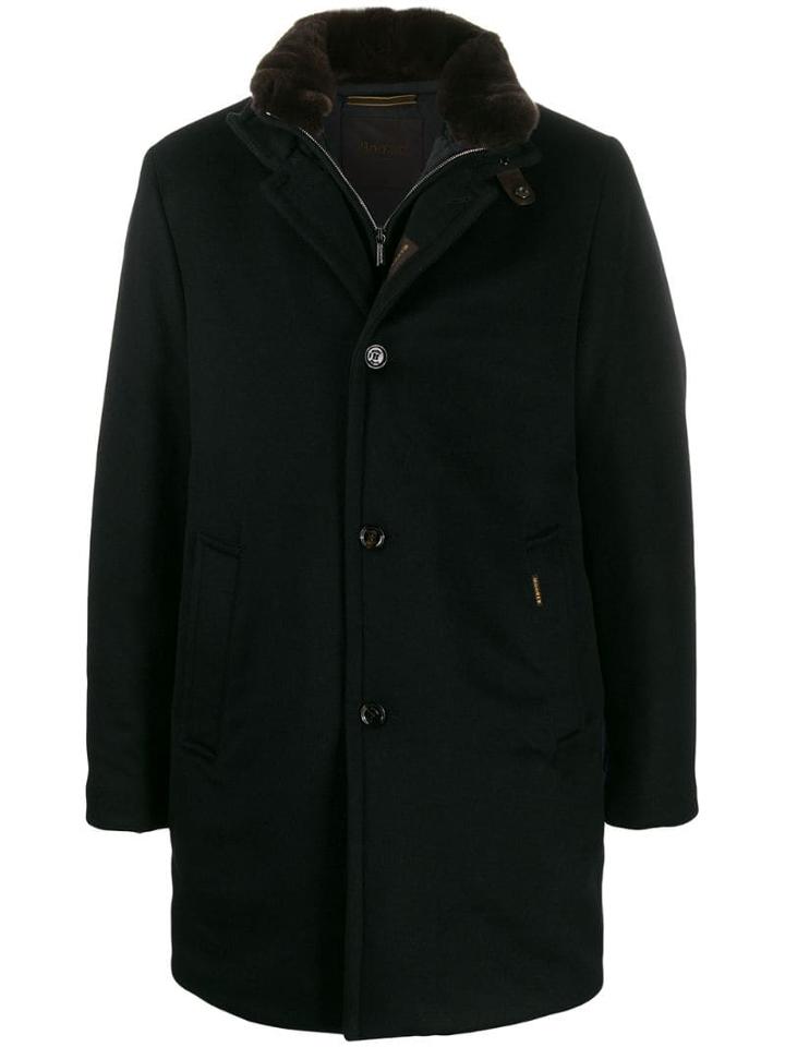 Moorer Textured Layered Style Jacket - Blue