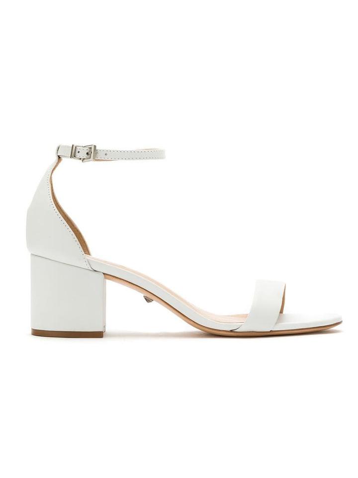 Schutz Open-toe Block Heel Sandals - White