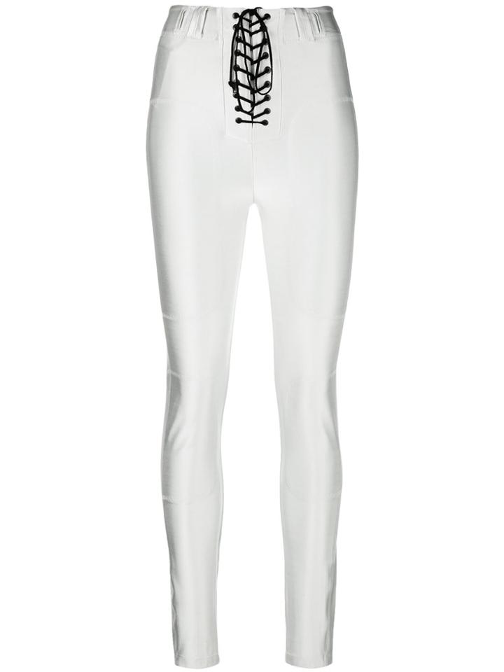 Unravel Project Lace-up Skinny Trousers - Grey