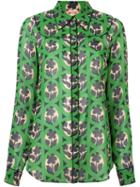 No21 Floral Print Shirt, Women's, Size: 44, Green, Viscose