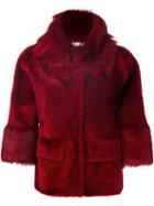 Desa 1972 Shearling Jacket, Women's, Size: 36, Red, Sheep Skin/shearling