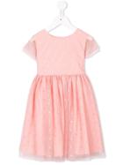 Charabia Glittered Polka Dot Dress - Pink & Purple