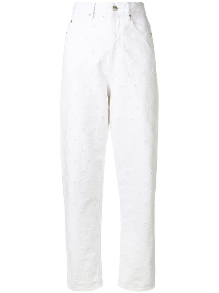 Isabel Marant Étoile Cropped Pattern Jeans - White