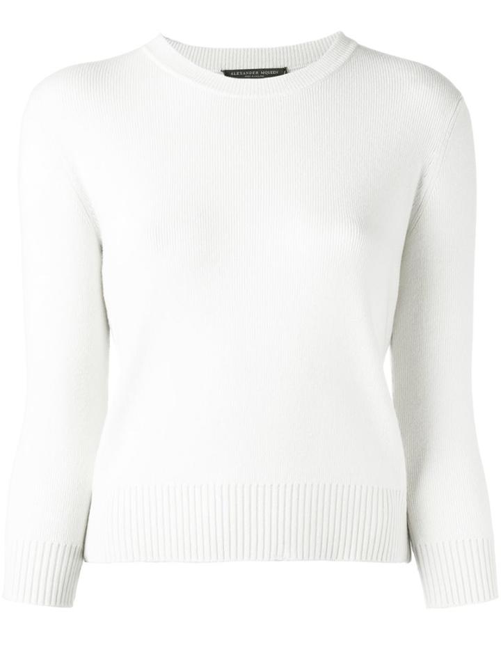 Alexander Mcqueen Zip Detailed Jumper, Women's, Size: Small, White, Cashmere