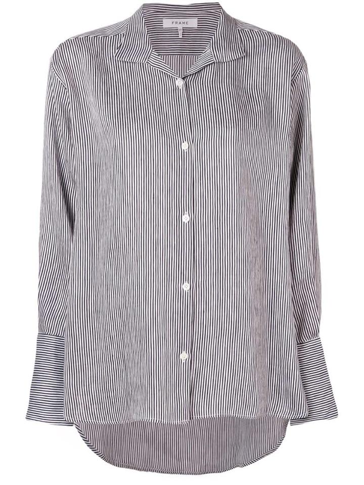 Frame Oversized Striped Shirt - Blue