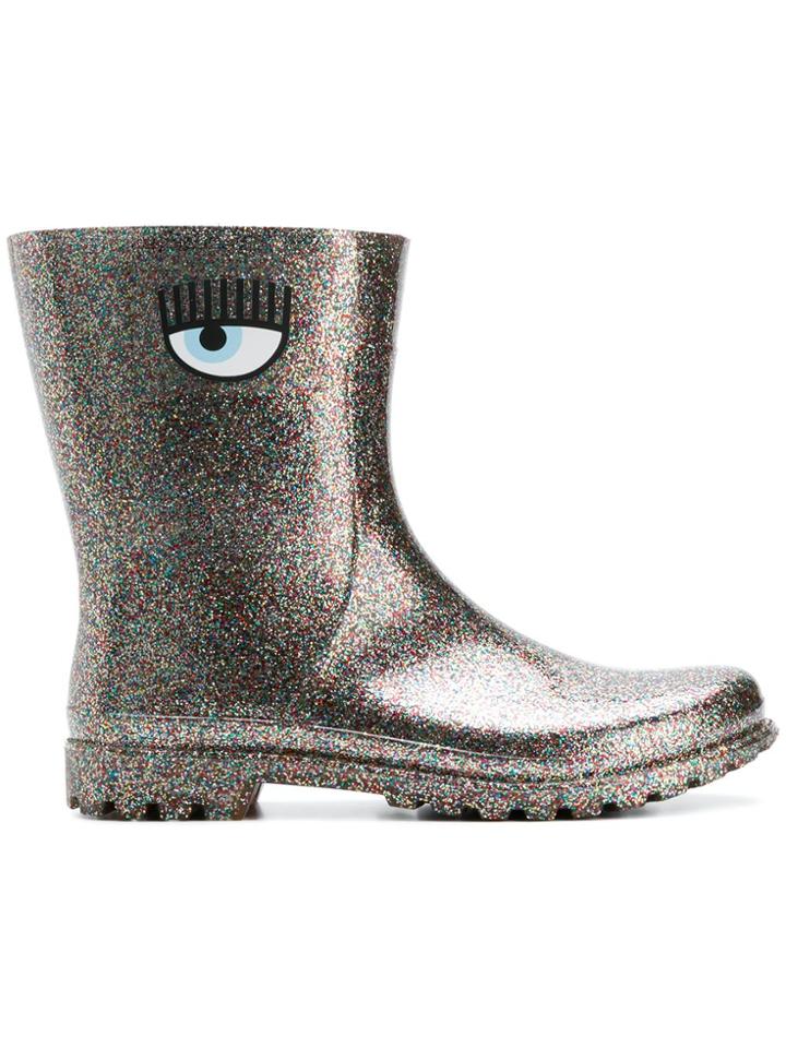 Chiara Ferragni Glitter Rain Boots - Metallic