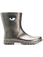 Chiara Ferragni Glitter Rain Boots - Metallic