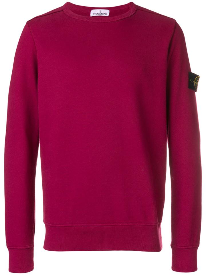 Stone Island Round Neck Jumper - Red