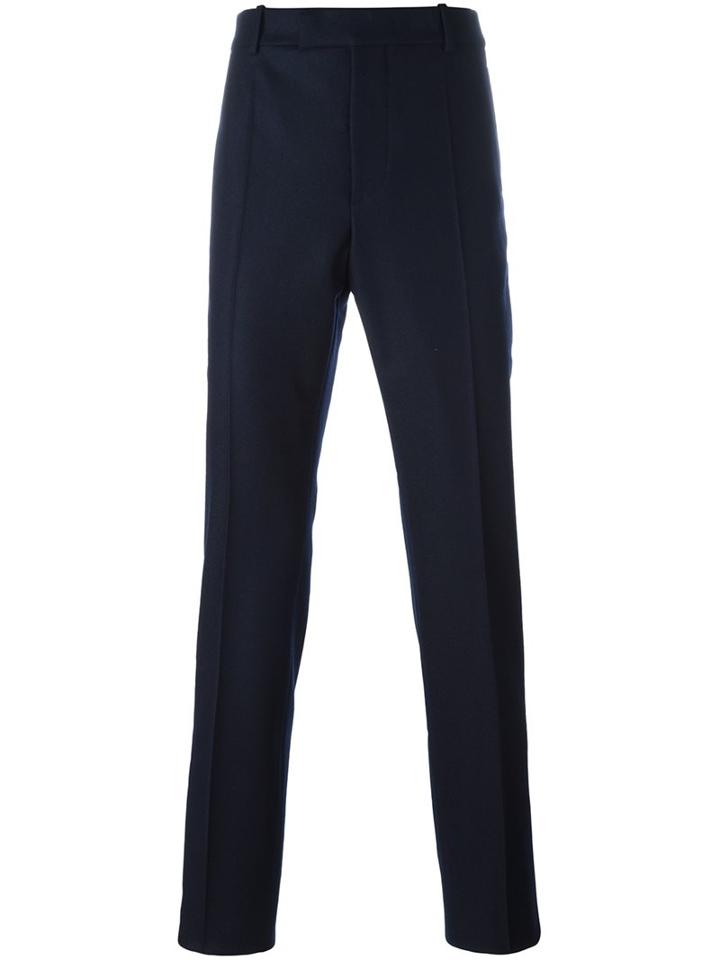 Marni Straight Leg Tailored Trousers, Men's, Size: 48, Blue, Cotton/polyamide/spandex/elastane/virgin Wool