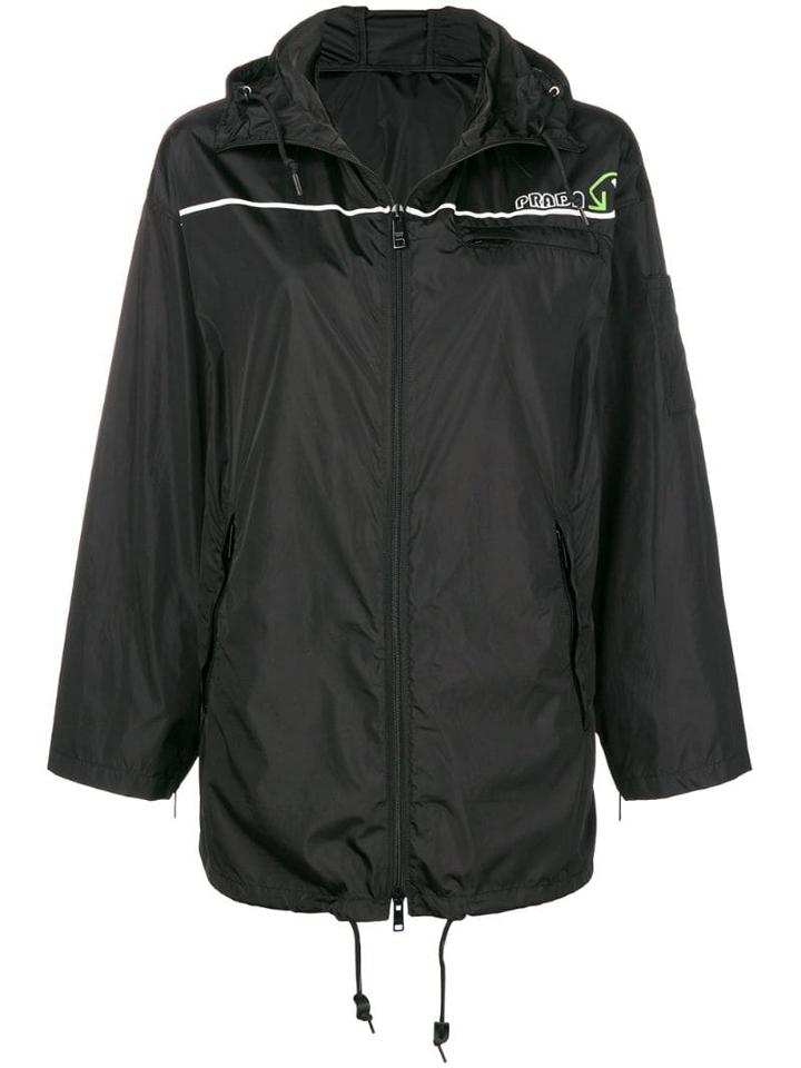 Prada Foldover Neck Jacket - Black