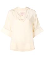 Roksanda Oversized Short-sleeve Blouse - Neutrals