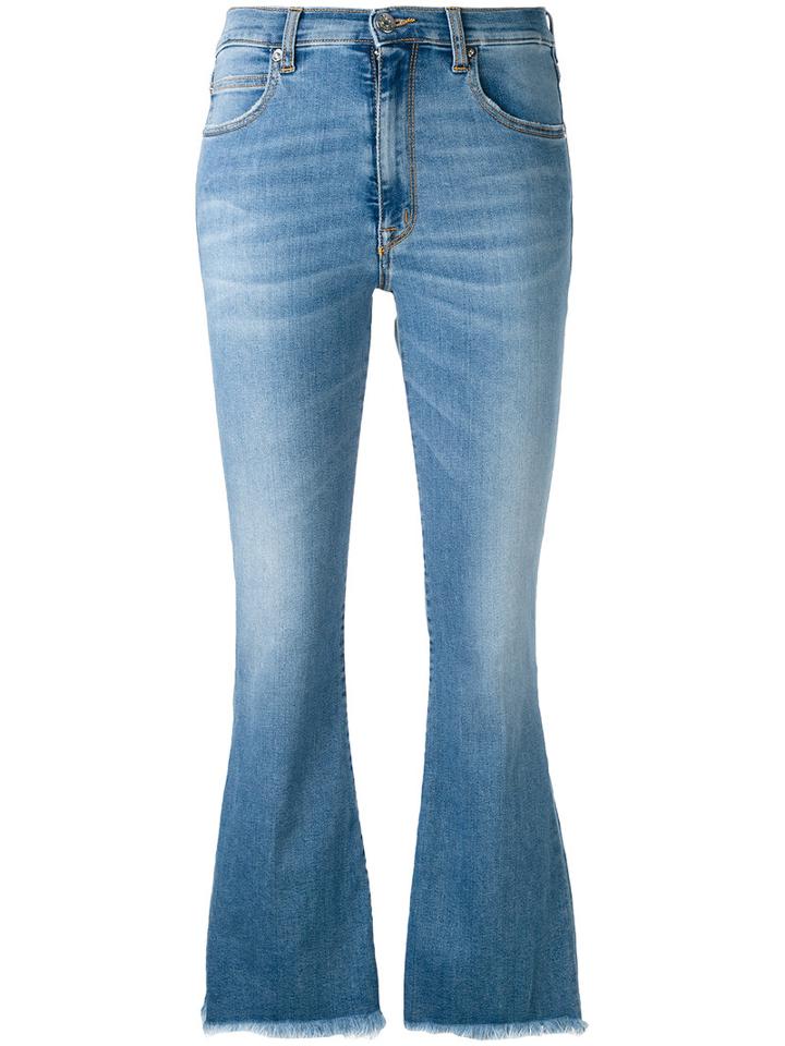 +people - Ingrid Cropped Jeans - Women - Cotton/polyester/spandex/elastane - 30, Blue, Cotton/polyester/spandex/elastane
