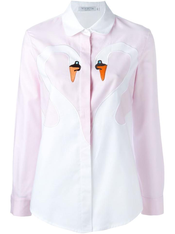 Vivetta Embroidered Swan Shirt