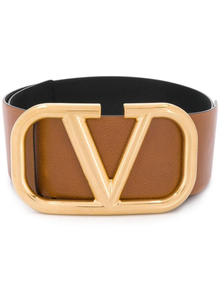 Valentino Valentino Garavani V Logo Belt - Brown