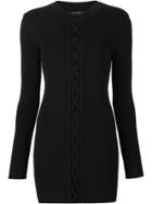 Neil Barrett Cable Knitted Dress - Black