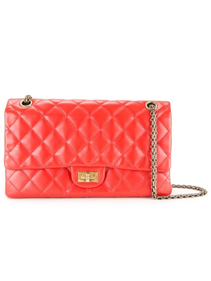 Chanel Vintage 2.55 Double Flap Chain Shoulder Bag - Red