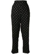 Nº21 Glitter Embellished Trousers - Black