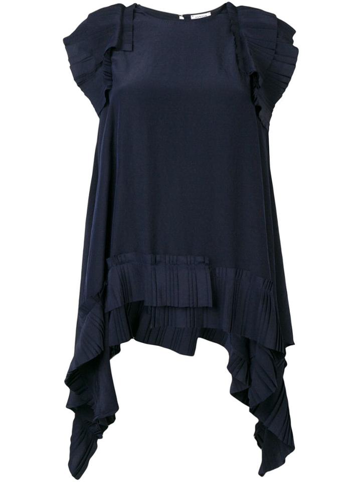 P.a.r.o.s.h. Pleat Detail Blouse - Blue