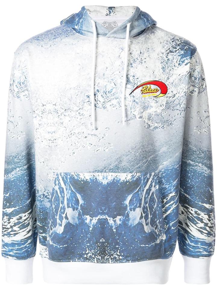 Palace Water Print Hoodie - Blue