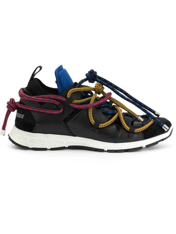 Dsquared2 Rope-tied Sneakers - Black