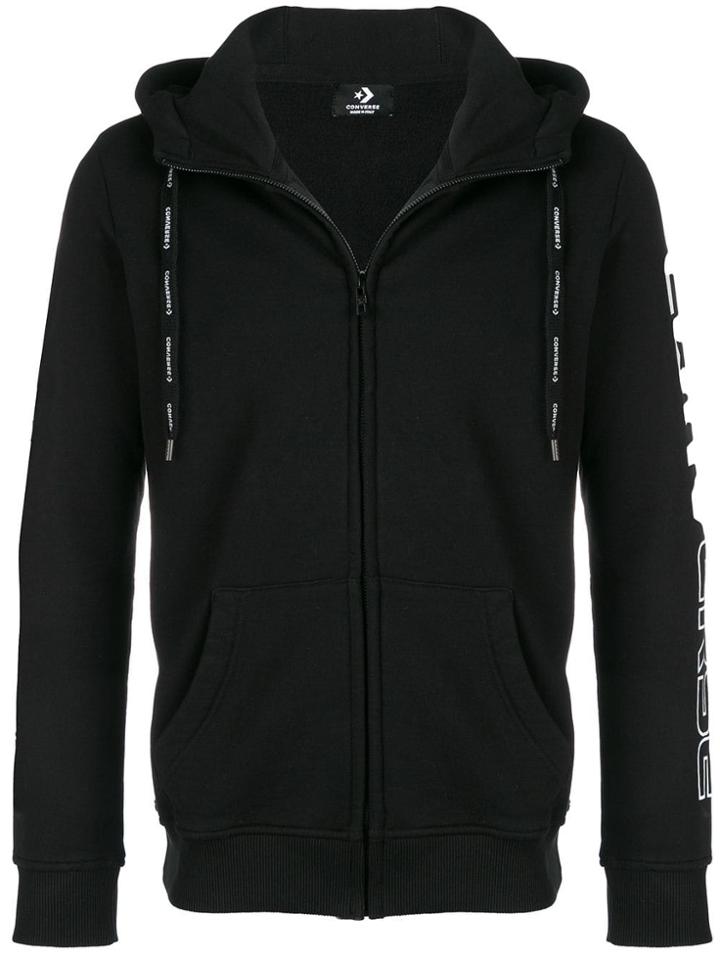 Converse Logo Print Hoodie - Black