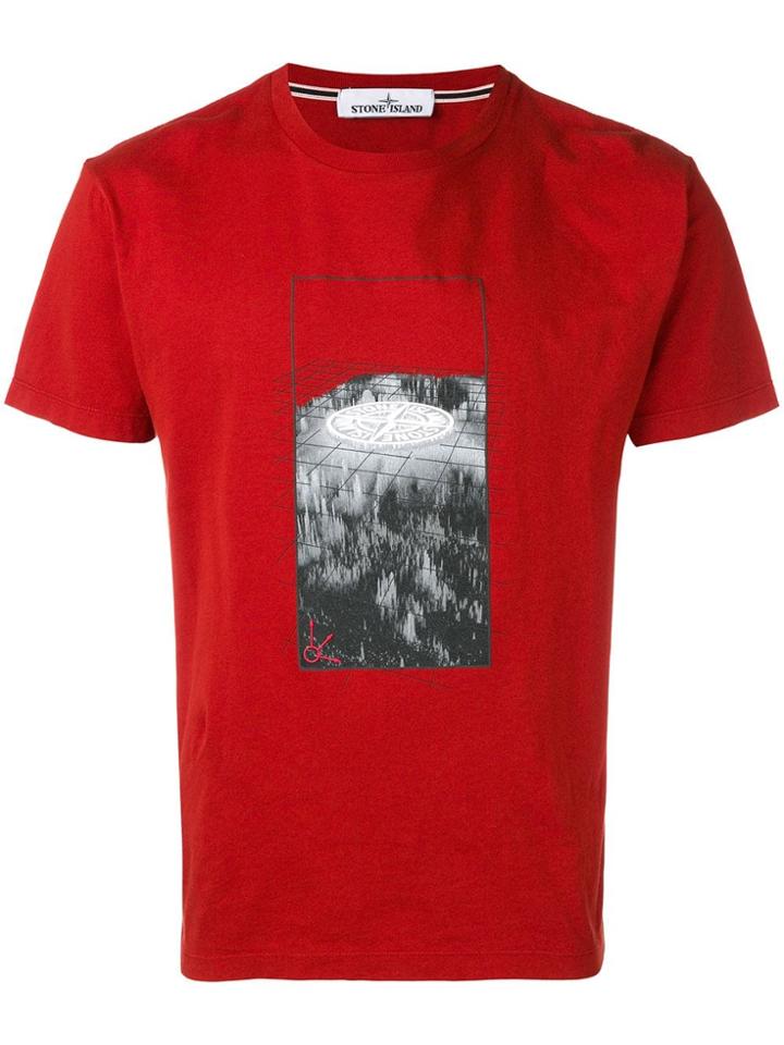 Stone Island Graphic Print T-shirt - Red