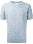 Estnation - Round Neck Patterned T-shirt - Men - Cotton - M, Grey, Cotton