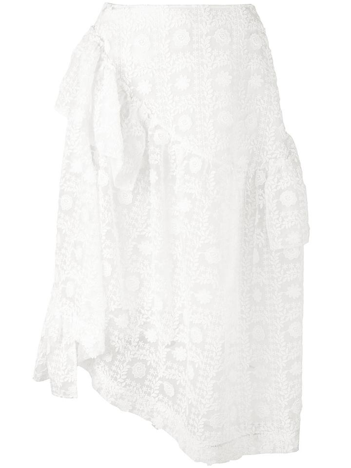 Simone Rocha - Embroidered Skirt - Women - Cotton/polyester/rayon - 8, Women's, White, Cotton/polyester/rayon
